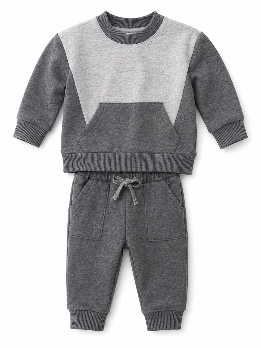 Rachel Zoe Two-Tone Gray Sweatshirt & Joggers Set